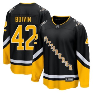 Leo Boivin Men's Fanatics Branded Pittsburgh Penguins Premier Black 2021/22 Alternate Breakaway Player Jersey