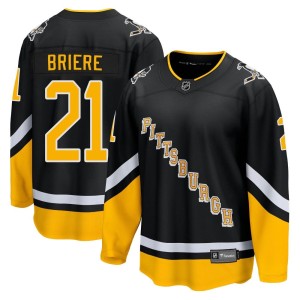 Michel Briere Men's Fanatics Branded Pittsburgh Penguins Premier Black 2021/22 Alternate Breakaway Player Jersey