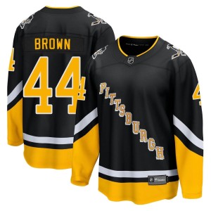 Rob Brown Men's Fanatics Branded Pittsburgh Penguins Premier Black 2021/22 Alternate Breakaway Player Jersey