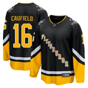 Jay Caufield Men's Fanatics Branded Pittsburgh Penguins Premier Black 2021/22 Alternate Breakaway Player Jersey