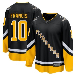 Ron Francis Men's Fanatics Branded Pittsburgh Penguins Premier Black 2021/22 Alternate Breakaway Player Jersey