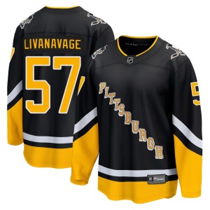 Jake Livanavage Men's Fanatics Branded Pittsburgh Penguins Premier Black 2021/22 Alternate Breakaway Player Jersey