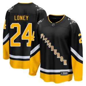 Troy Loney Men's Fanatics Branded Pittsburgh Penguins Premier Black 2021/22 Alternate Breakaway Player Jersey