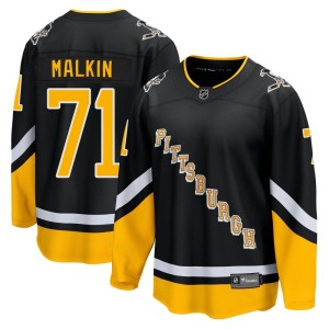 Evgeni Malkin Men's Fanatics Branded Pittsburgh Penguins Premier Black 2021/22 Alternate Breakaway Player Jersey