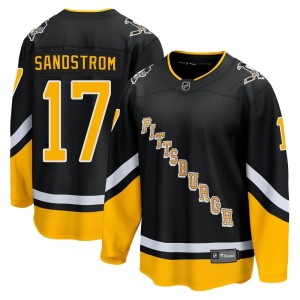 Tomas Sandstrom Men's Fanatics Branded Pittsburgh Penguins Premier Black 2021/22 Alternate Breakaway Player Jersey