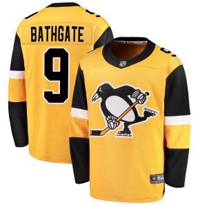 Andy Bathgate Youth Fanatics Branded Pittsburgh Penguins Breakaway Gold Alternate Jersey
