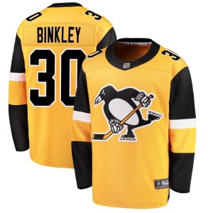 Les Binkley Youth Fanatics Branded Pittsburgh Penguins Breakaway Gold Alternate Jersey