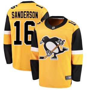 Derek Sanderson Youth Fanatics Branded Pittsburgh Penguins Breakaway Gold Alternate Jersey