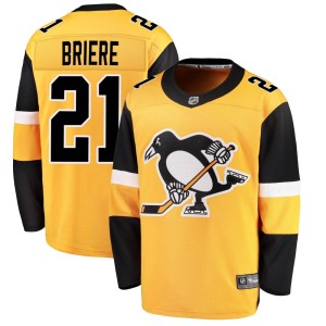Michel Briere Men's Fanatics Branded Pittsburgh Penguins Breakaway Gold Alternate Jersey