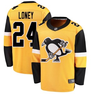 Troy Loney Men's Fanatics Branded Pittsburgh Penguins Breakaway Gold Alternate Jersey