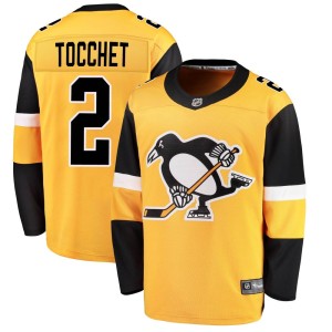 Rick Tocchet Men's Fanatics Branded Pittsburgh Penguins Breakaway Gold Alternate Jersey