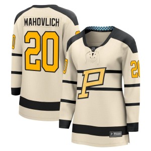 Peter Mahovlich Women's Fanatics Branded Pittsburgh Penguins Cream 2023 Winter Classic Jersey