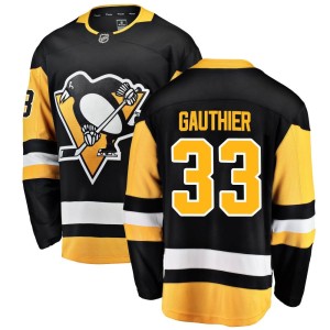 Taylor Gauthier Youth Fanatics Branded Pittsburgh Penguins Breakaway Black Home Jersey