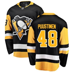 Valtteri Puustinen Youth Fanatics Branded Pittsburgh Penguins Breakaway Black Home Jersey