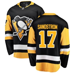 Tomas Sandstrom Youth Fanatics Branded Pittsburgh Penguins Breakaway Black Home Jersey