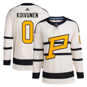 Ville Koivunen Youth Adidas Pittsburgh Penguins Authentic Cream 2023 Winter Classic Jersey