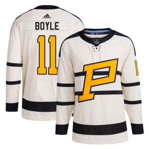 Brian Boyle Men's Adidas Pittsburgh Penguins Authentic Cream 2023 Winter Classic Jersey