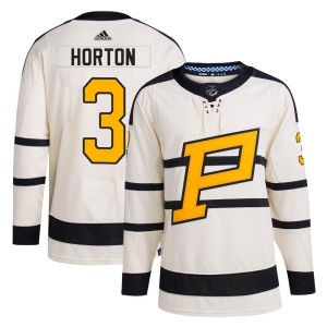 Tim Horton Men's Adidas Pittsburgh Penguins Authentic Cream 2023 Winter Classic Jersey
