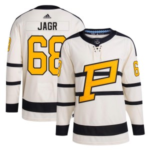 Jaromir Jagr Men's Adidas Pittsburgh Penguins Authentic Cream 2023 Winter Classic Jersey