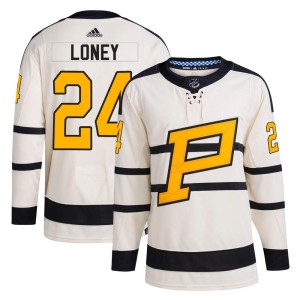 Troy Loney Men's Adidas Pittsburgh Penguins Authentic Cream 2023 Winter Classic Jersey