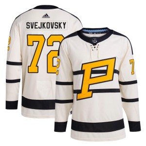 Lukas Svejkovsky Men's Adidas Pittsburgh Penguins Authentic Cream 2023 Winter Classic Jersey