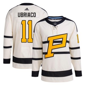 Gene Ubriaco Men's Adidas Pittsburgh Penguins Authentic Cream 2023 Winter Classic Jersey