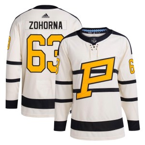 Radim Zohorna Men's Adidas Pittsburgh Penguins Authentic Cream 2023 Winter Classic Jersey