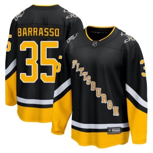 Tom Barrasso Youth Fanatics Branded Pittsburgh Penguins Premier Black 2021/22 Alternate Breakaway Player Jersey
