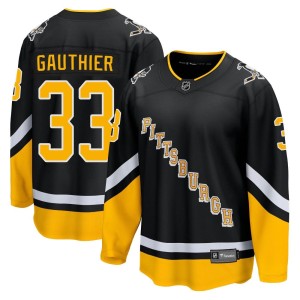 Taylor Gauthier Youth Fanatics Branded Pittsburgh Penguins Premier Black 2021/22 Alternate Breakaway Player Jersey