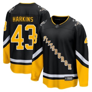 Jansen Harkins Youth Fanatics Branded Pittsburgh Penguins Premier Black 2021/22 Alternate Breakaway Player Jersey