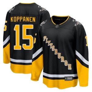 Joona Koppanen Youth Fanatics Branded Pittsburgh Penguins Premier Black 2021/22 Alternate Breakaway Player Jersey