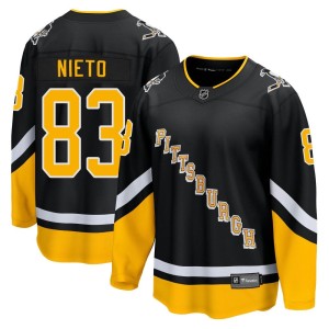 Matt Nieto Youth Fanatics Branded Pittsburgh Penguins Premier Black 2021/22 Alternate Breakaway Player Jersey