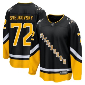 Lukas Svejkovsky Youth Fanatics Branded Pittsburgh Penguins Premier Black 2021/22 Alternate Breakaway Player Jersey