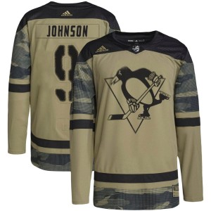 Mark Johnson Men's Adidas Pittsburgh Penguins Authentic Camo Military Appreciation Practice Jersey