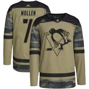 Joe Mullen Men's Adidas Pittsburgh Penguins Authentic Camo Military Appreciation Practice Jersey