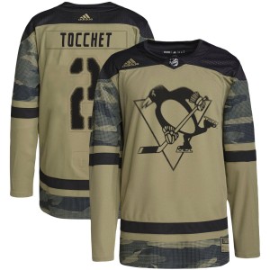 Rick Tocchet Men's Adidas Pittsburgh Penguins Authentic Camo Military Appreciation Practice Jersey