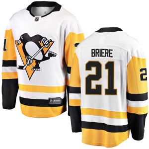 Michel Briere Men's Fanatics Branded Pittsburgh Penguins Breakaway White Away Jersey