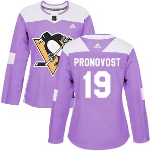 Jean Pronovost Women's Adidas Pittsburgh Penguins Authentic Purple Fights Cancer Practice Jersey