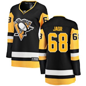 Jaromir Jagr Women's Fanatics Branded Pittsburgh Penguins Breakaway Black Home Jersey