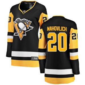 Peter Mahovlich Women's Fanatics Branded Pittsburgh Penguins Breakaway Black Home Jersey
