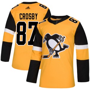 Sidney Crosby Men's Adidas Pittsburgh Penguins Authentic Gold Alternate Jersey