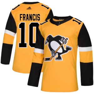 Ron Francis Men's Adidas Pittsburgh Penguins Authentic Gold Alternate Jersey