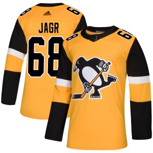 Jaromir Jagr Men's Adidas Pittsburgh Penguins Authentic Gold Alternate Jersey