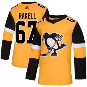 Rickard Rakell Men's Adidas Pittsburgh Penguins Authentic Gold Alternate Jersey