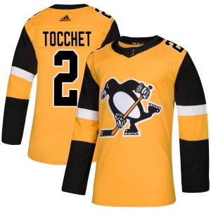 Rick Tocchet Men's Adidas Pittsburgh Penguins Authentic Gold Alternate Jersey