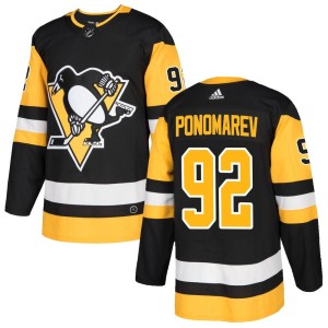 Vasily Ponomarev Men's Adidas Pittsburgh Penguins Authentic Black Home Jersey