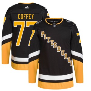 Paul Coffey Men's Adidas Pittsburgh Penguins Authentic Black 2021/22 Alternate Primegreen Pro Player Jersey