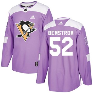 Emil Bemstrom Youth Adidas Pittsburgh Penguins Authentic Purple Fights Cancer Practice Jersey
