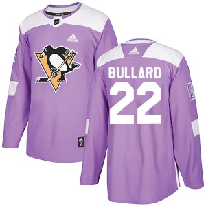 Mike Bullard Youth Adidas Pittsburgh Penguins Authentic Purple Fights Cancer Practice Jersey