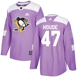 Samuel Houde Youth Adidas Pittsburgh Penguins Authentic Purple Fights Cancer Practice Jersey